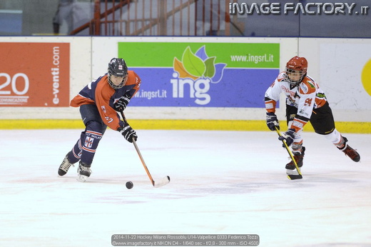 2014-11-22 Hockey Milano Rossoblu U14-Valpellice 0333 Federico Tozzi